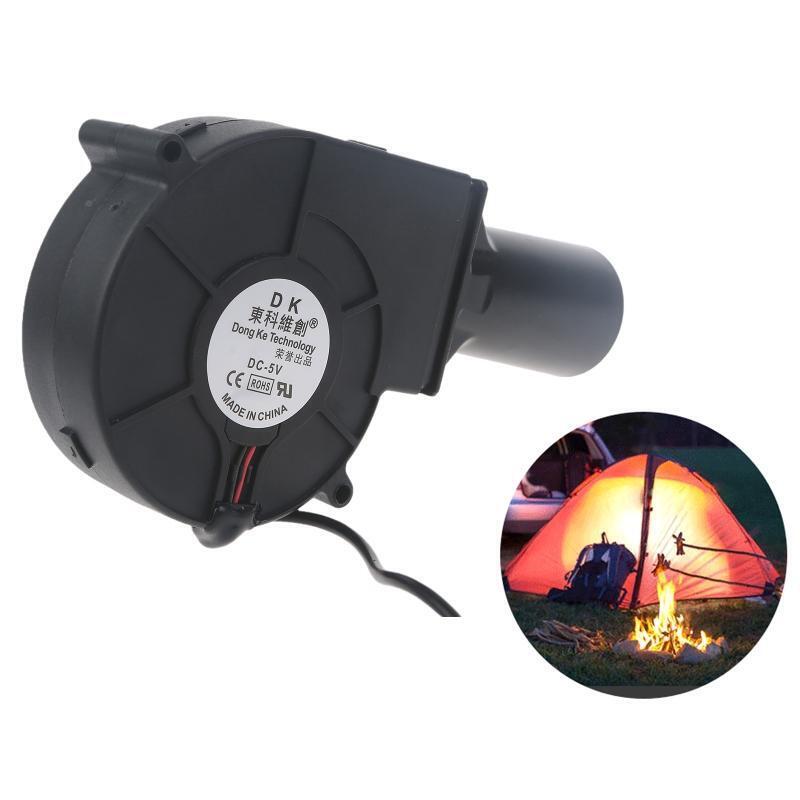 5V USB Plug Blower Grill Wood Stove Outdoor Mobile Portable with Small Turbine