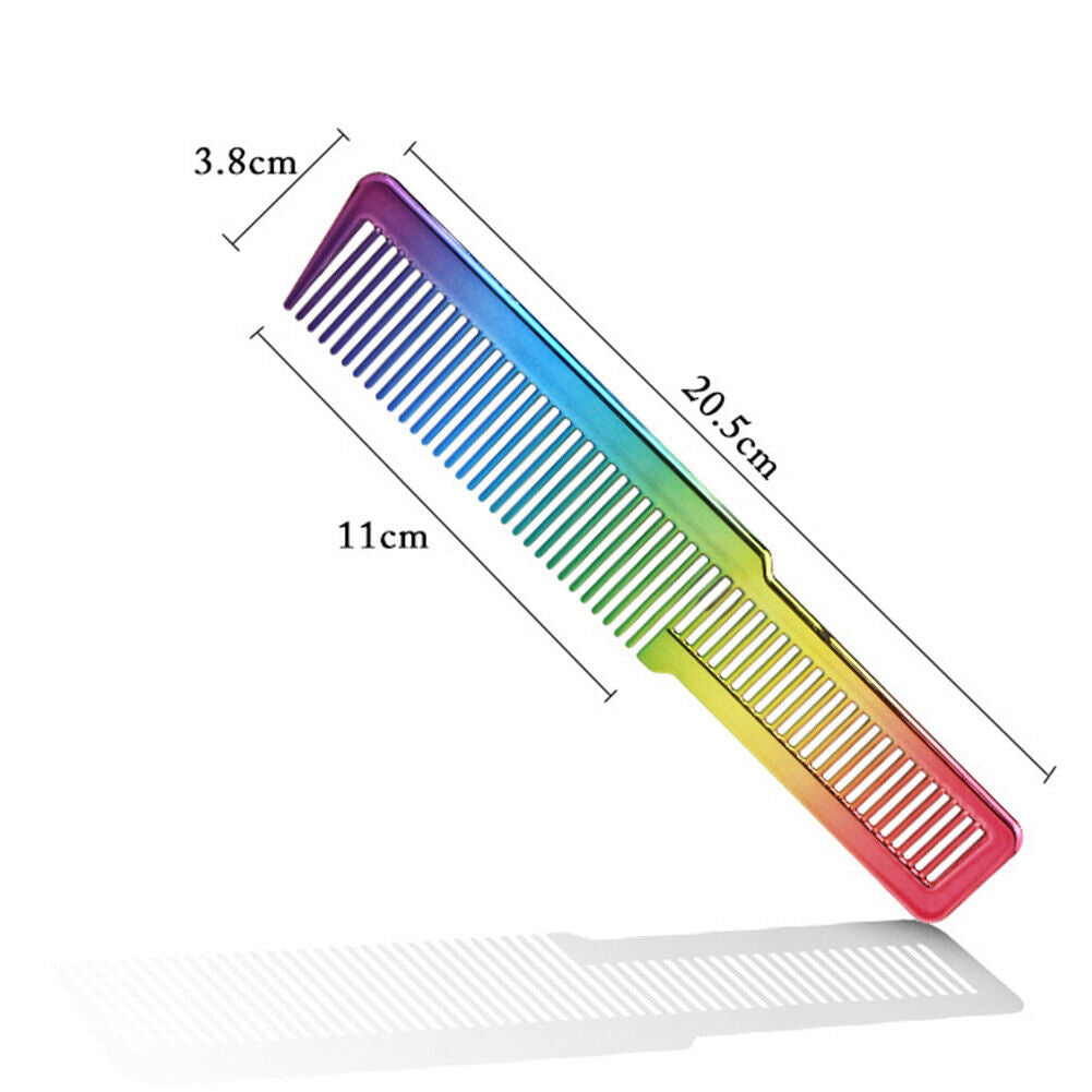 Electroplating Rainbow Comb Clipper Oil Head Hair Styling Comb (Rainbow)