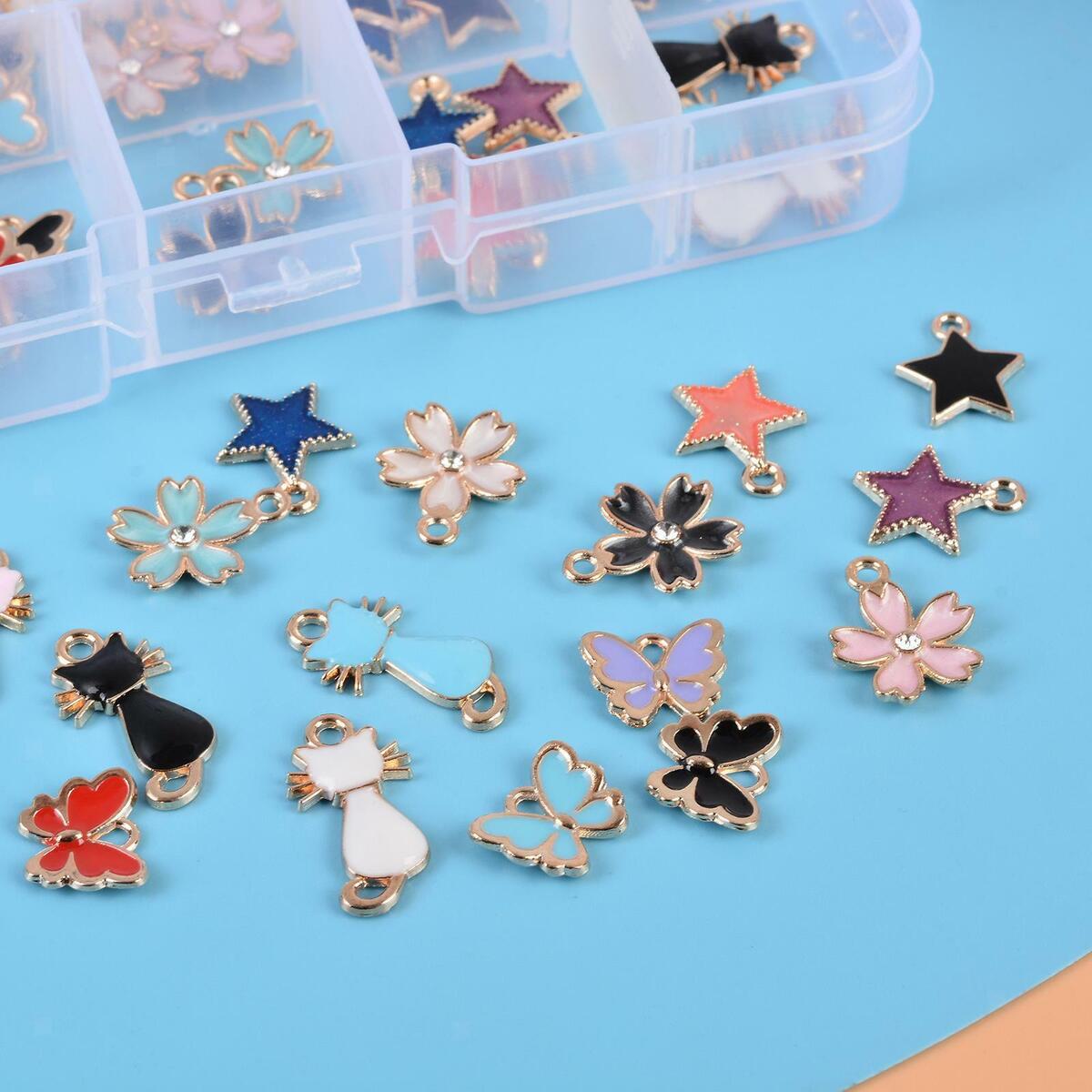 48Pcs Enamel Charms 4  Findings for Jewelry Making Necklace Earrings