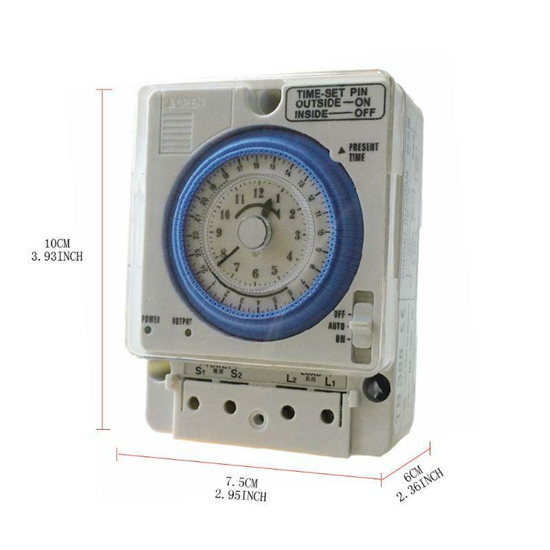 TB388 Mechanical Timer Switch 100-240V 24H 96 Settings Programmable Controller