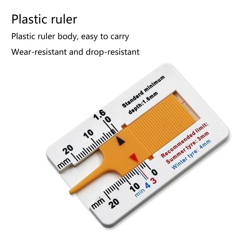 Tread Depth Meter Adjustable Plastic Digital Measuring Tool Tyre Tread Depth