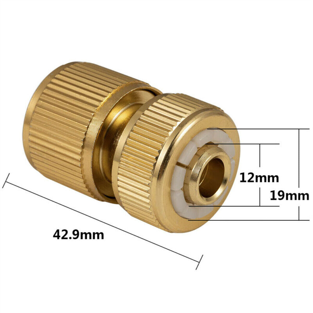 Brass Garden lawn Water Hose fitting Set Pipe Tap Connector tap Adaptor 1/2"