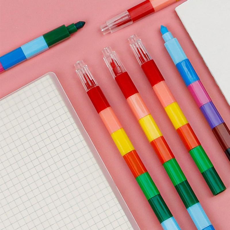 12Pcs Graffiti Crayon Pens Set Class Rewards Gift Supplies for Kids School Home