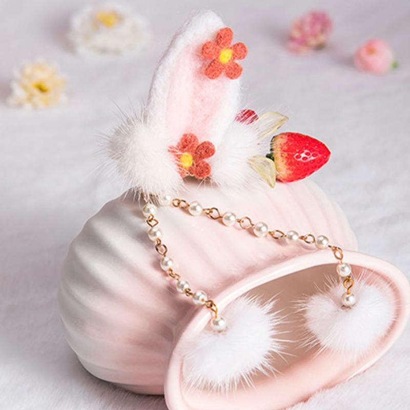 Hanfu Tassel Strawberry Hair Clip Headwear Anime Headdress Festival Hairpins