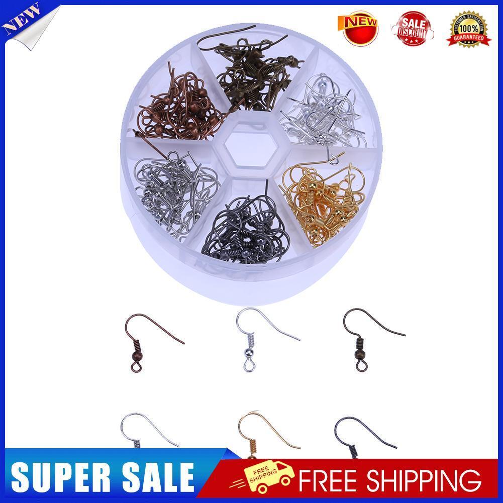 120pcs/Lot 6 Colors Earring Hook Coil Ear Wire for Jewelry Making