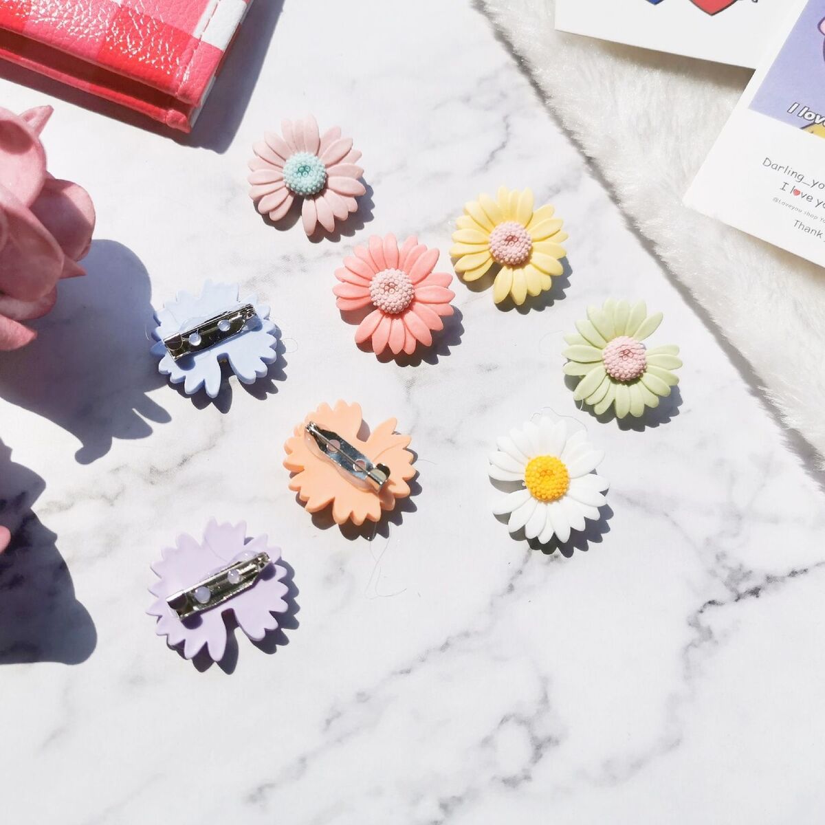 Clothes Jewelry Cute Badge Corsage Little Daisy Brooch Dripping Metal Pin