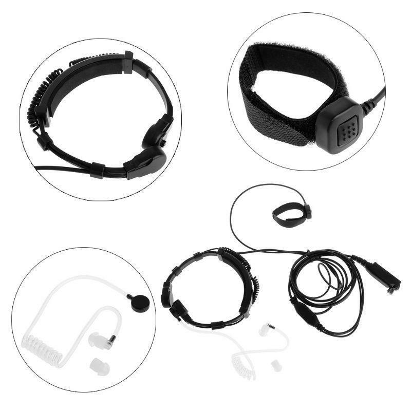 Finger PTT Throat MIC Acoustic Tube Earpiece Headset For SEPURA Radio