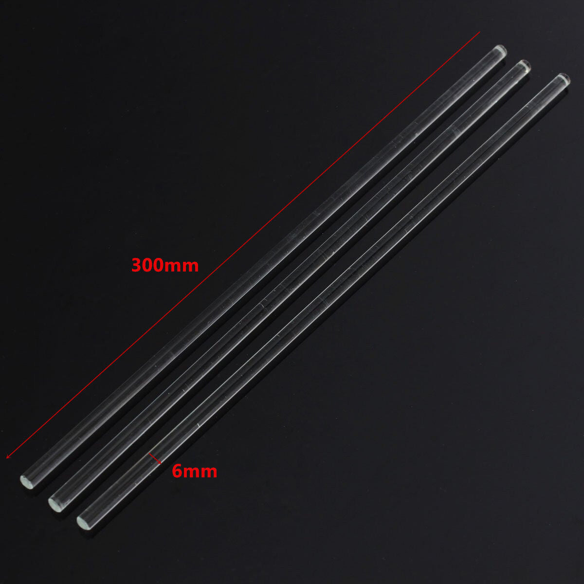 Glass Stirring Rod Stirrer Mixer Glass Bar 300mm 6mm Lab Glassware Experimental