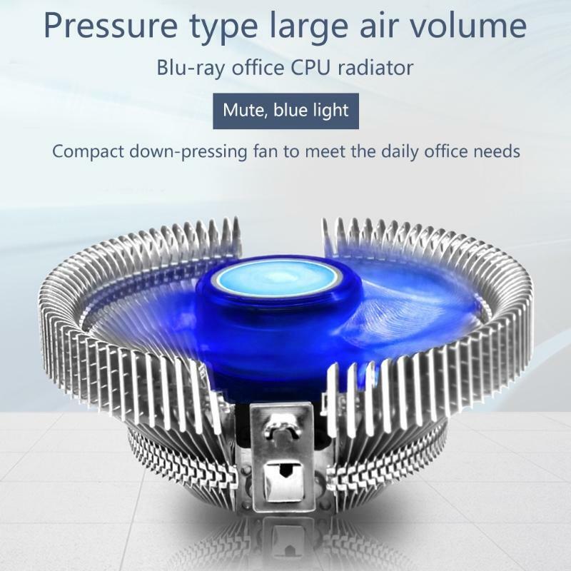 Aluminum Fins CPU Radiator Ultra Quiet Case Fan Copper Heat Pipe Cooler 12V-3Pin
