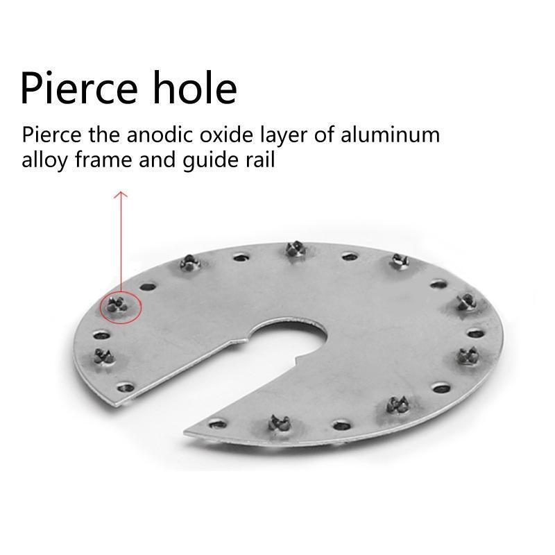 50Pcs 1.7''x1.7'' Solar Panel PV Grounding Clip/Washer/Spacer Stainless Steel