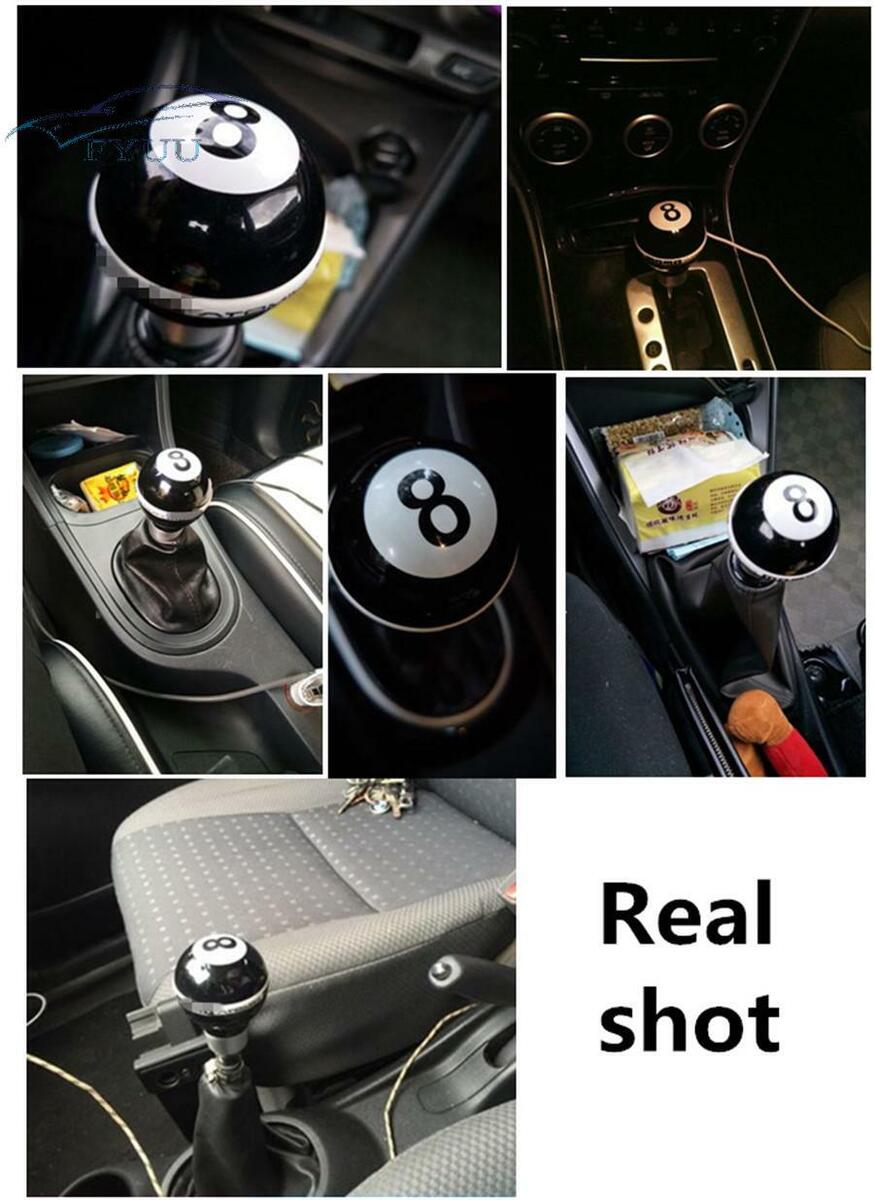 Car Gear Aluminum Alloy Shift Knob Ball 8 Billiard Shape Manual Lever Shifter