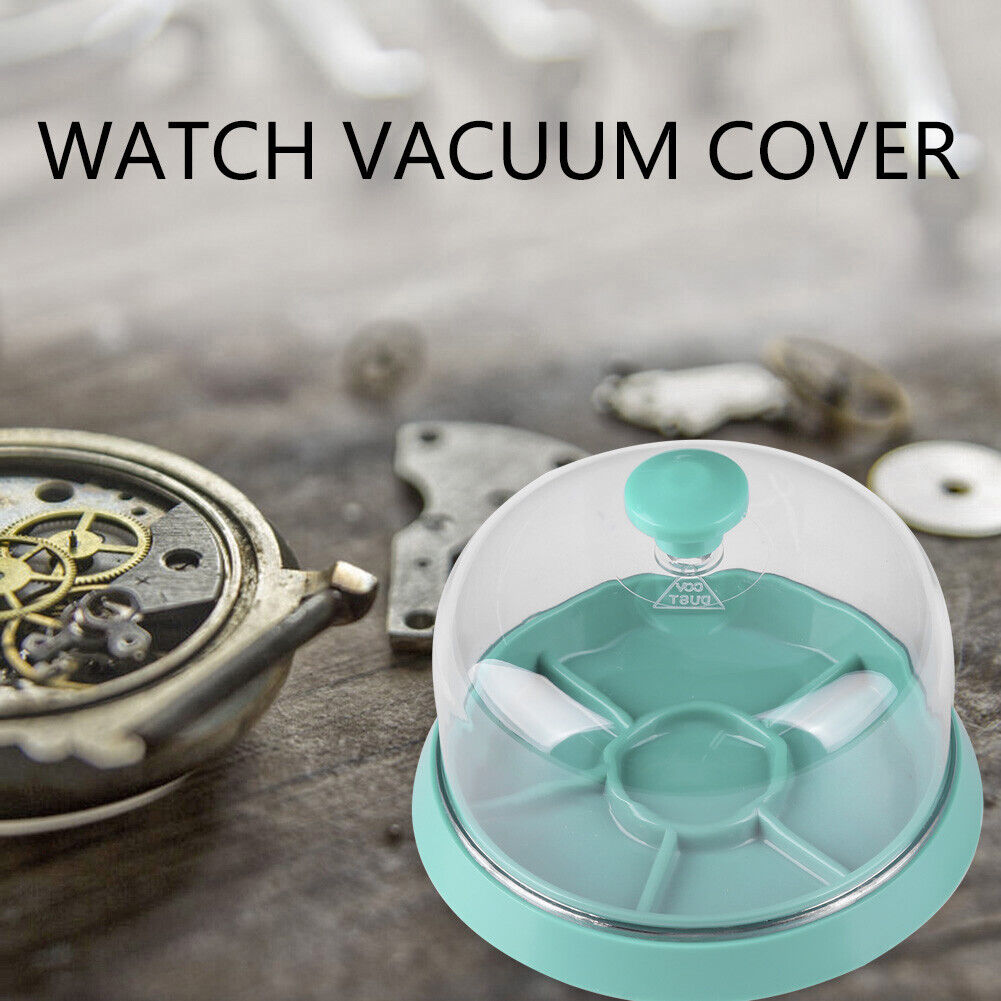 6 Slots Watch Vacuum Dust Sheet Cover with Tray Watch Movement Repair Tools