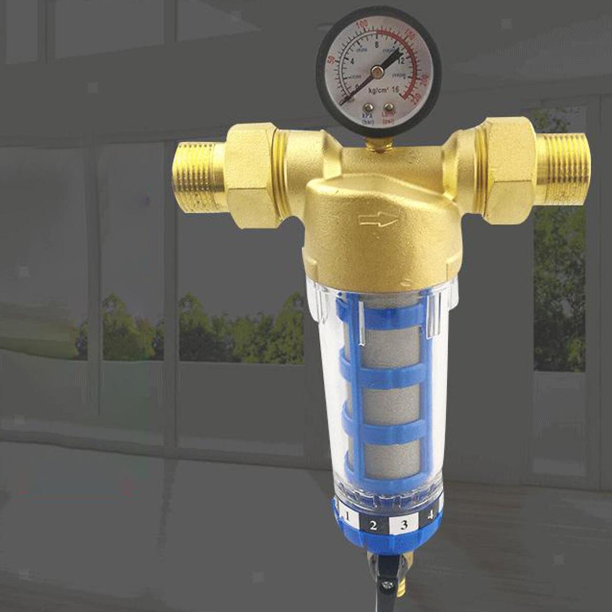 40 Micron Water Pre Filter System Spin Down Sediment for Well Water Bathroom
