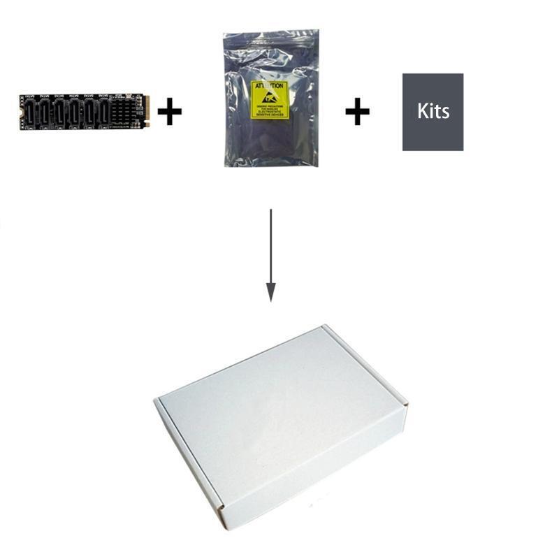 6-Port M.2 to Sata Riser Adapter Converter Card M2 to Sata3.0 Expansion Card