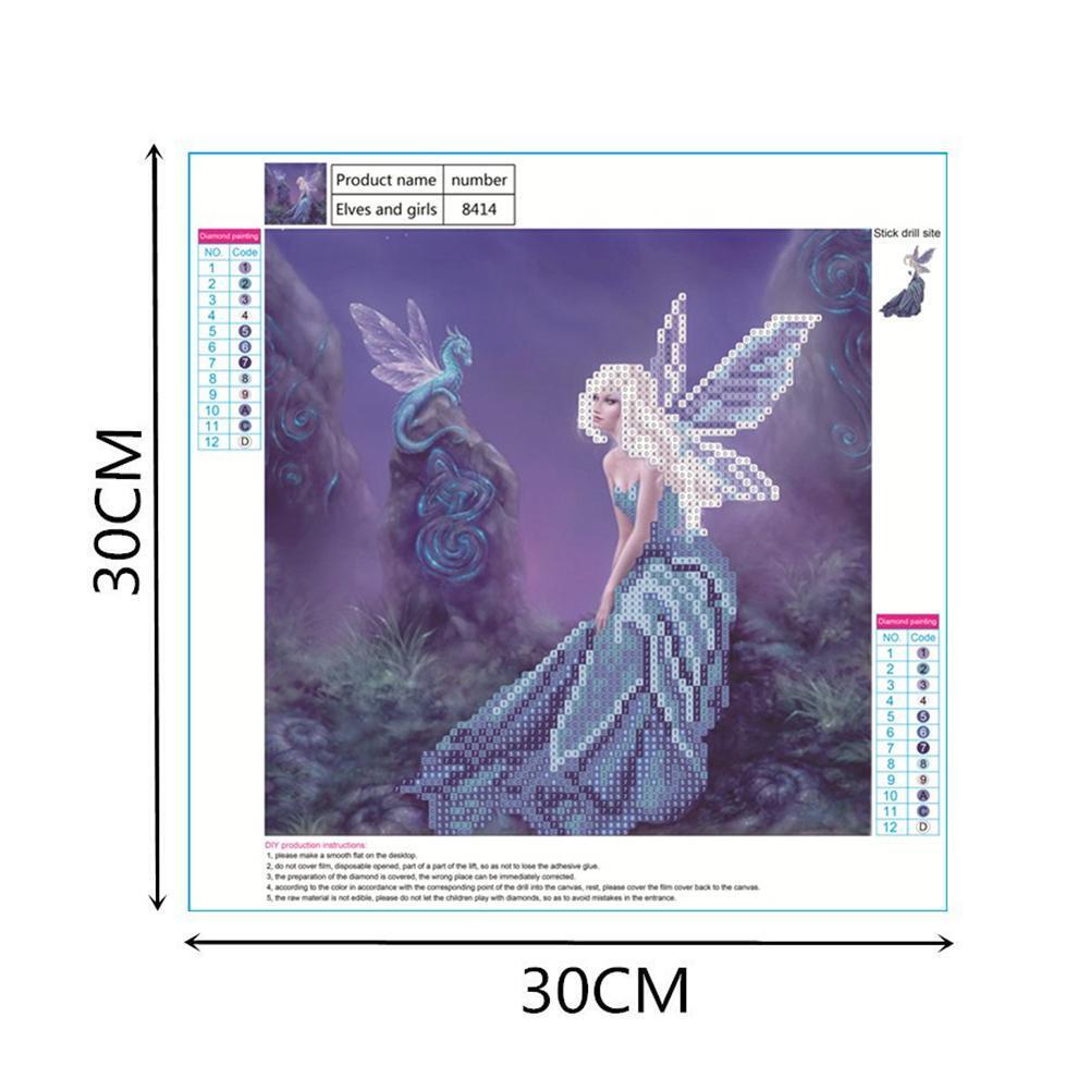 Elf Girl Round Diamond Painting Embroidery DIY Needlework Cross Stitch Set