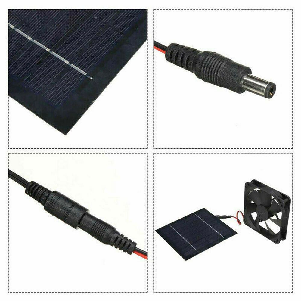 Chicken House Portable Mini Ventilator Solar Panel Fan Camping Fan Greenhouse