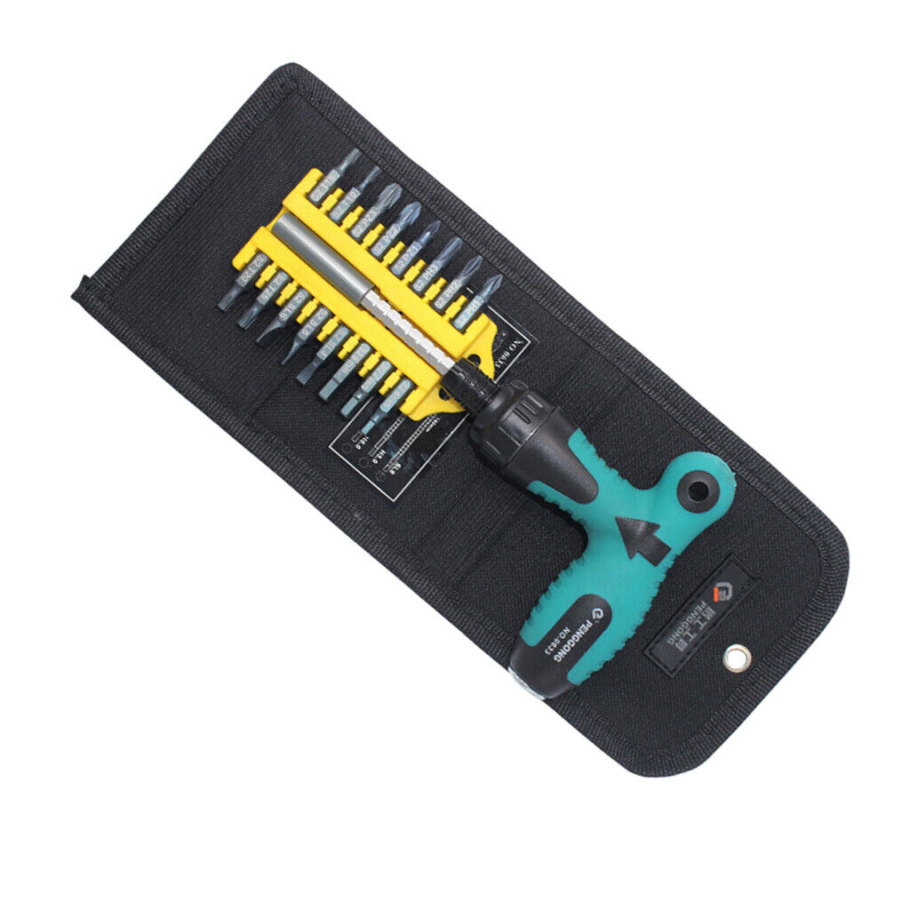 17 Pieces Ratchet Screwdriver Set  Type S2  Multifunction  Tool