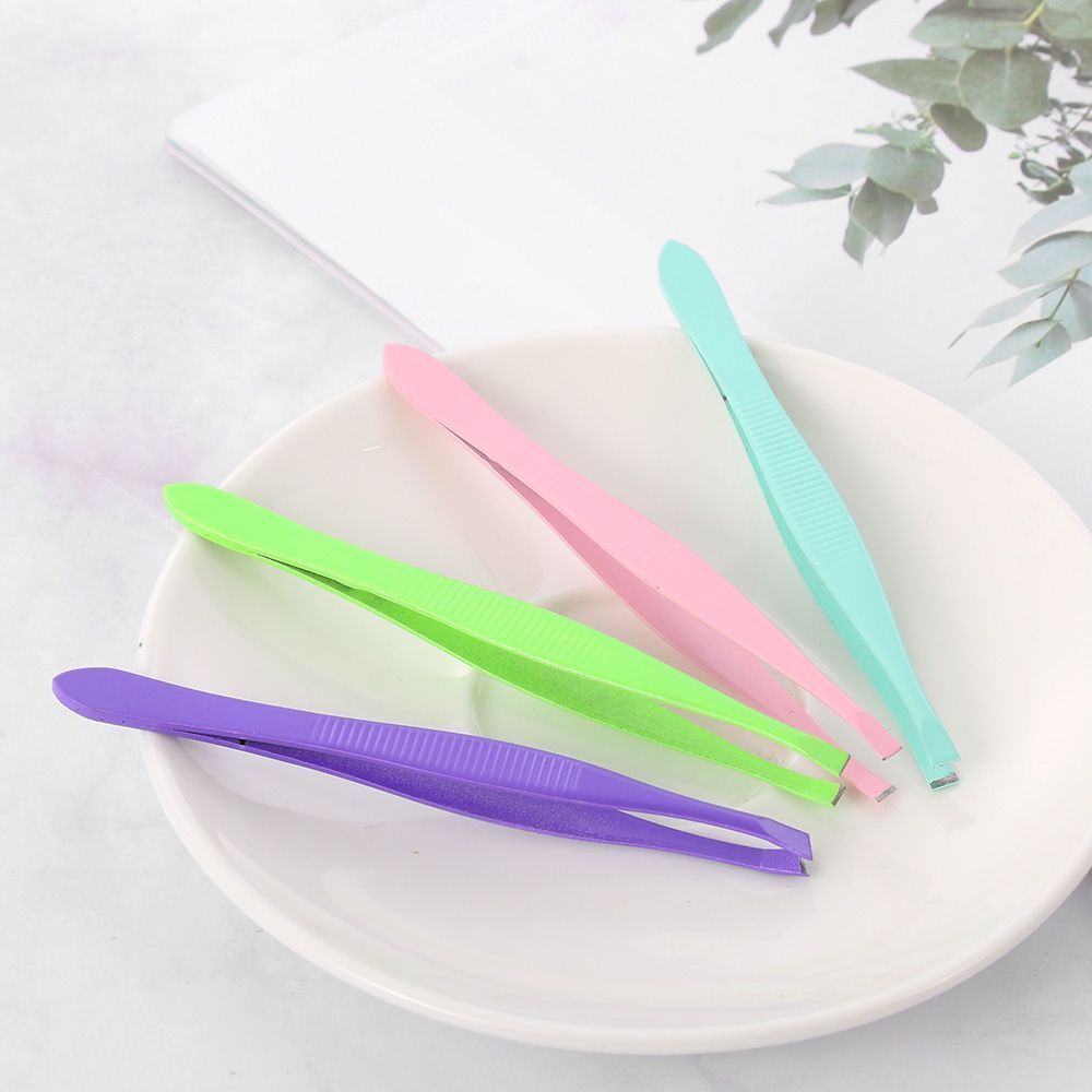 Stainless Steel Eyebrow Tweezer False Eyelash Clip Brow Trimmer Hair Removal