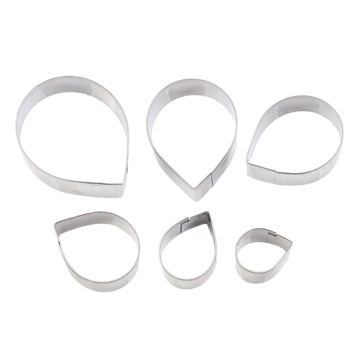 6Pcs Stainless Steel Polymer Clay Cutters Rose Flower Petal DIY for Designer