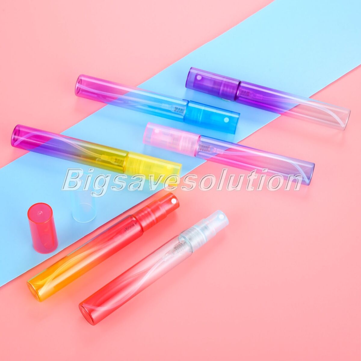 6pcs 8ml Mini Refillable Sample Perfume Glass Travel Empty Spray Bottle Case HQ