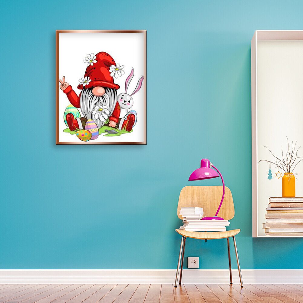 Easter Gnomes 5D Full Drill Round Diamond Painting Mosaic Kit Home Decor