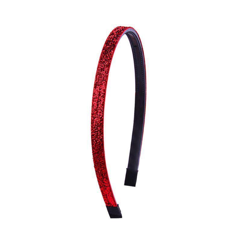 8Pcs Women Girls Colorful Thin Headband Glitter Sequins Non-Slip Teeth Hair Hoop