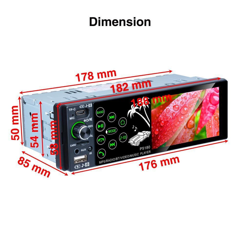 Phone Link Car Stereo Radio Bluetooth Car MP5 Player In-dash Audio Head Unit