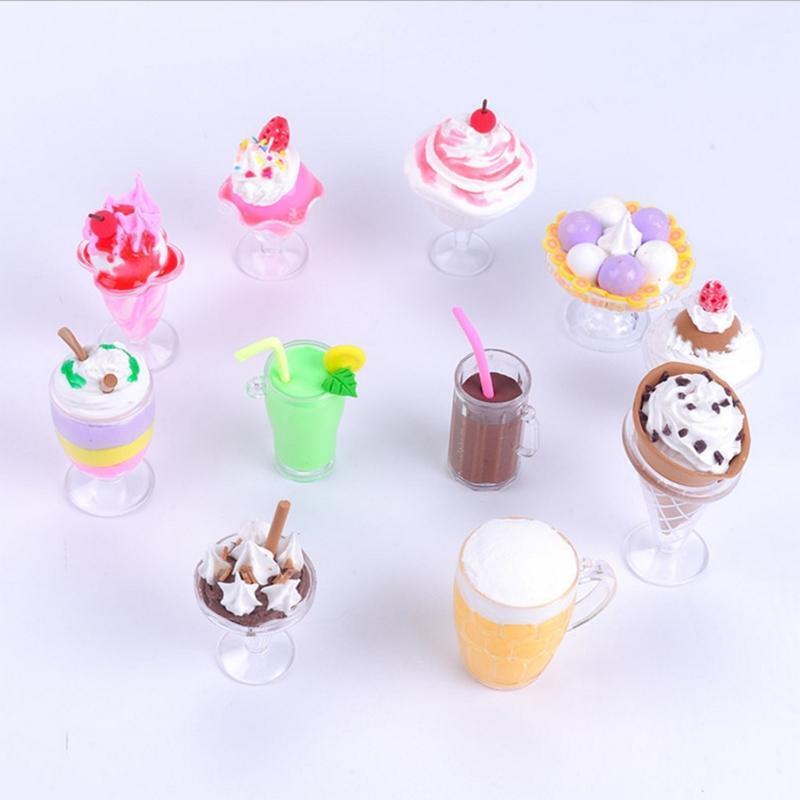 12Pcs/set Hand-made Food Play Mug Beer Mug Milk Tea Mug Cola Mug Mini Cups