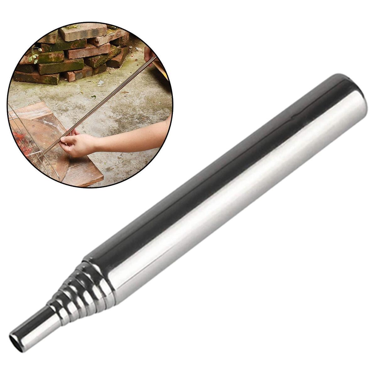 Collapsible Fire Blow Tube Blowpipe Camping Outdoor Bellow Stainless Steel