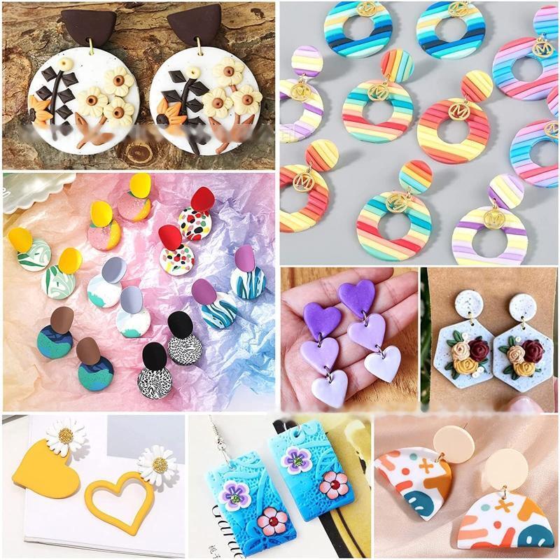 Polymer Clay Cutter Diamond Heart All-in-one Earring Mould with Earring Card