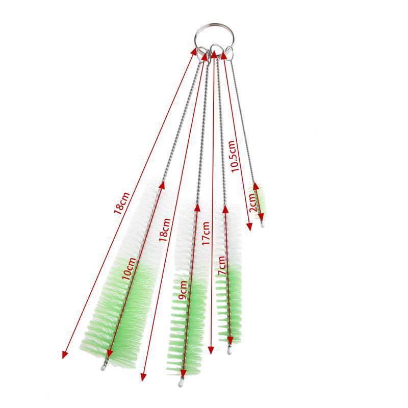 Mini Bristle Brushes Teapot Sink Overflows Spout Bottle Cleaning