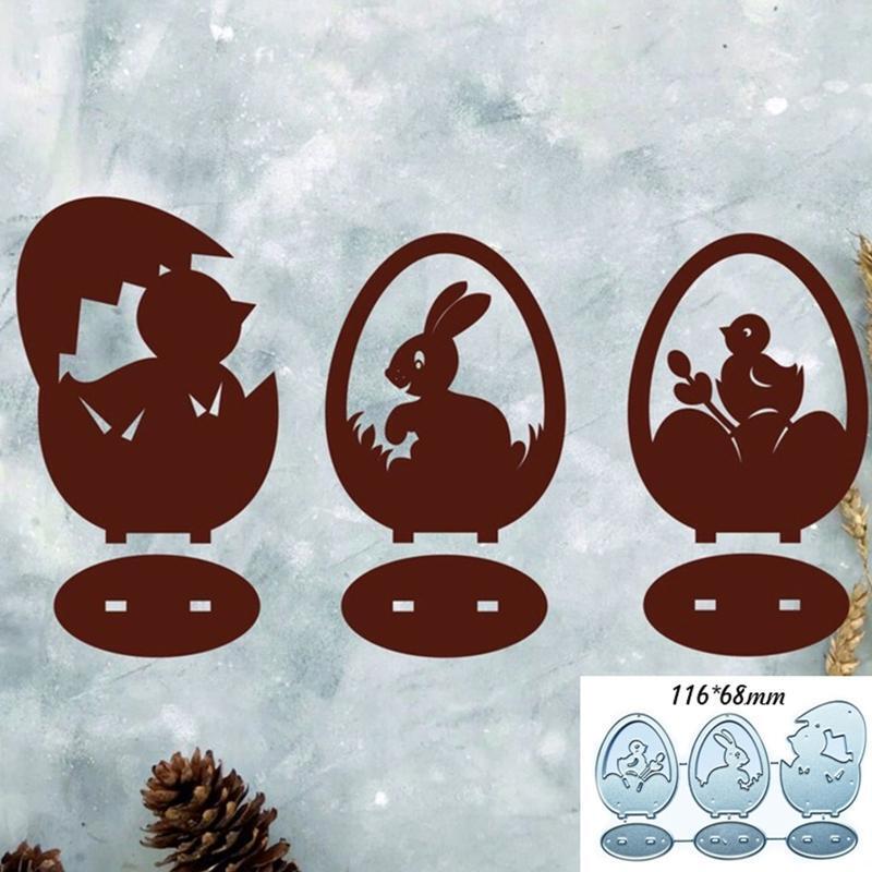 Bunny Duck Egg Metal Cutting Dies Stencil Scrapbook Album Paper Card Template