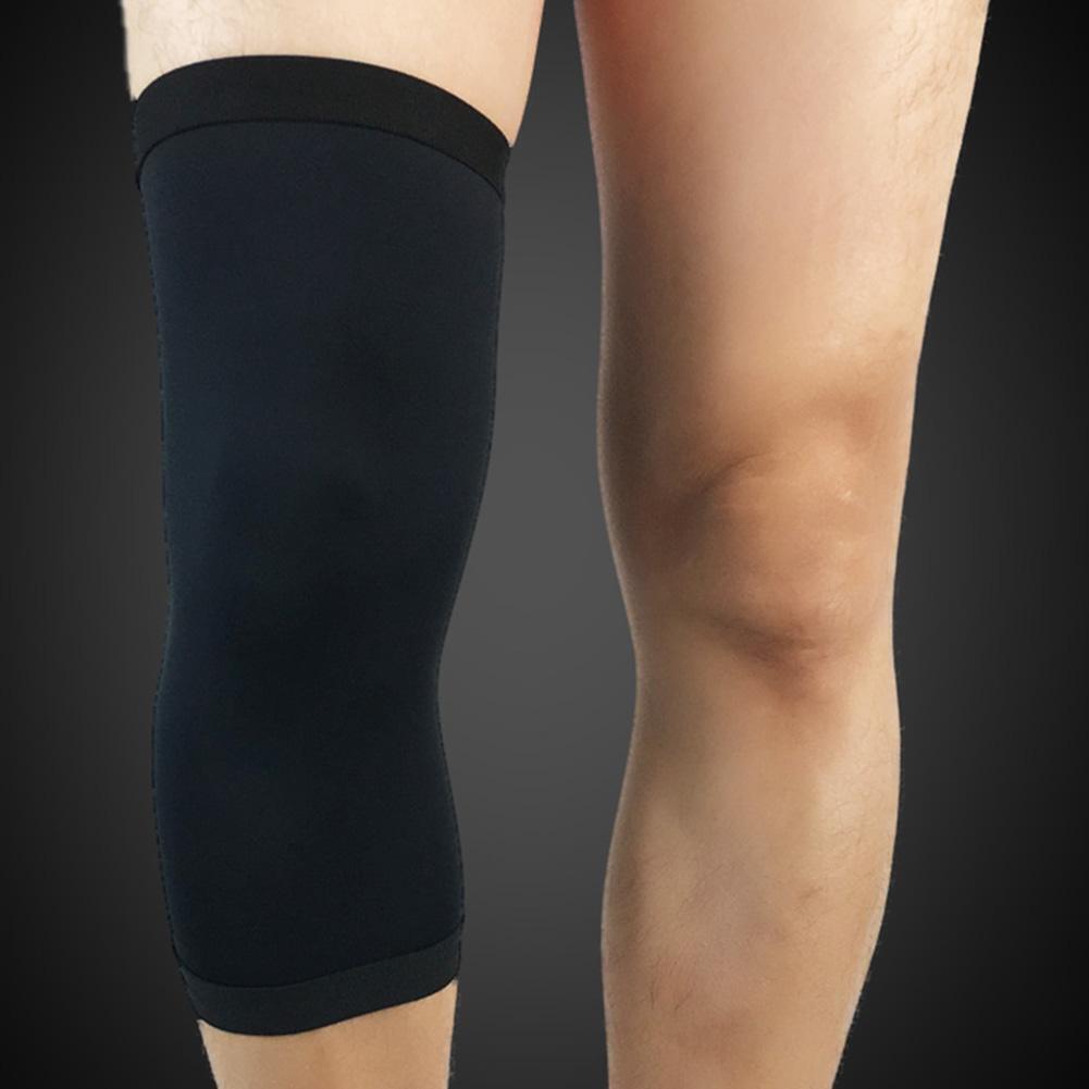 1pc Sports Knee Pad Elastic Cycling Running Compression Kneepad (Black L)