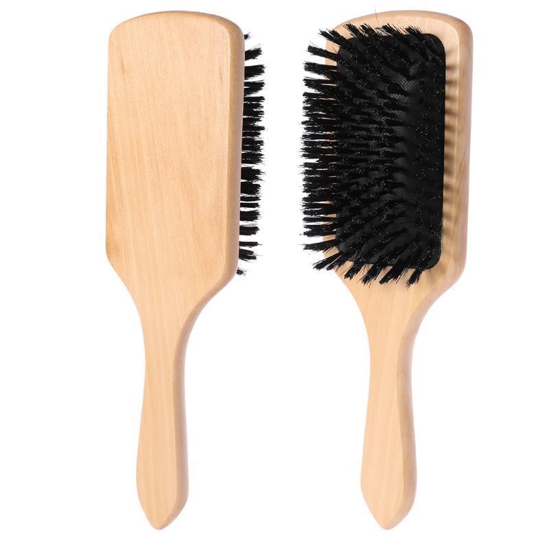 Wooden Handle Hair Vent Brush Bristle Brushes Care SPA Massager Comb Styling