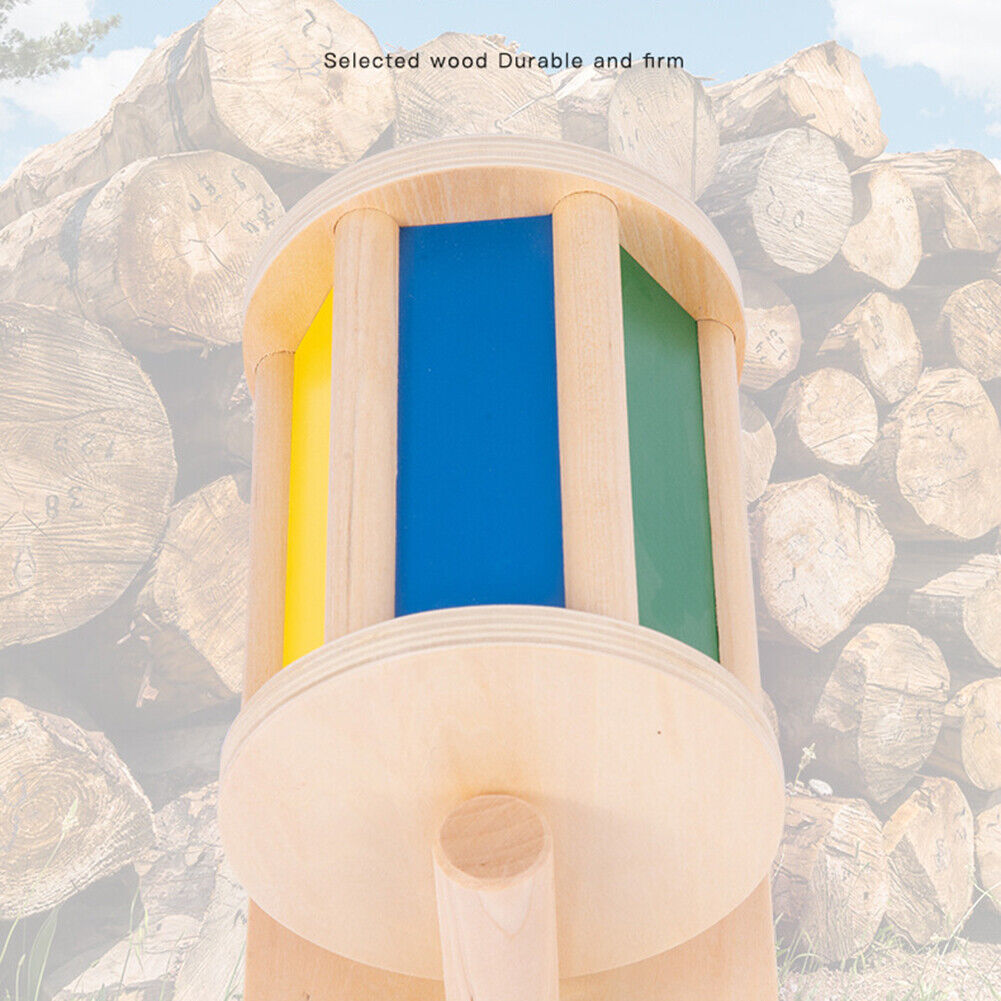 Montessori Sensory Spinning Drum Wooden Textile Baby Educational Instrument