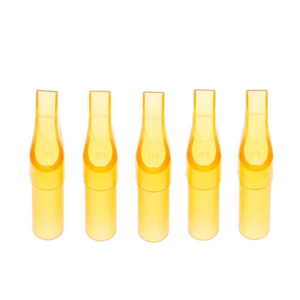 20x Yellow Tattoo Disposable Nozzle Tip 5FT 7FT 9FT 11FT Tattoo Body Art Supply