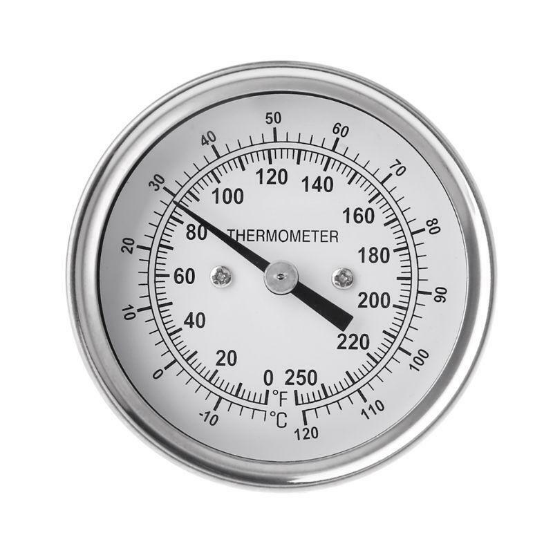 Home Brewing Thermometer Stainless Steel Celsius Fahrenheit Water Distilling NPT
