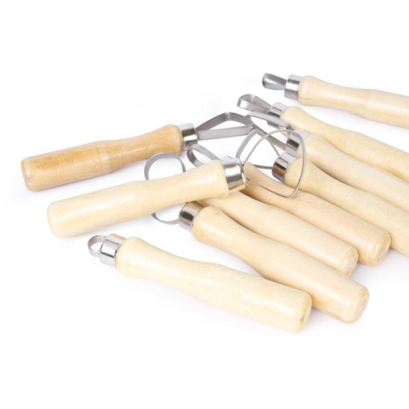 10Pcs DIY Pottery Clay Sculpting Tools Ceramic Carving Set Sculpture Loop Shaper