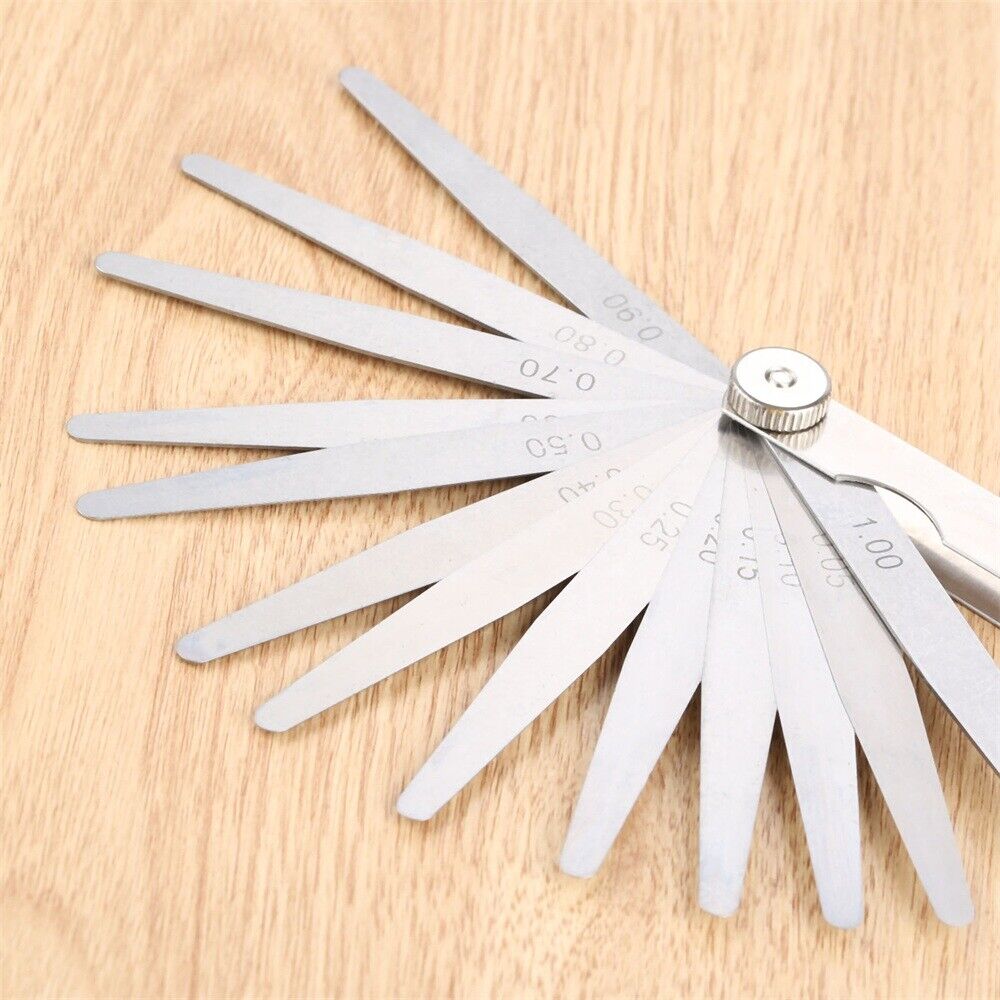 High Strength 13 Blade Metric 0.05mm-1mm Feeler Gauge for Metric Set 105mm Long