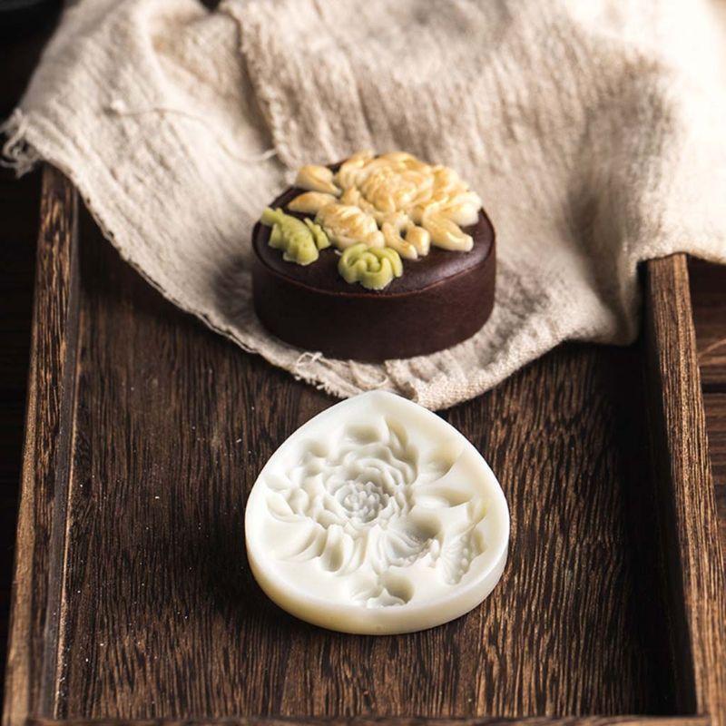 Cookie Stamp Moon Cake Maker Moon Cake Mould Thickness Adjustable Flower Shell