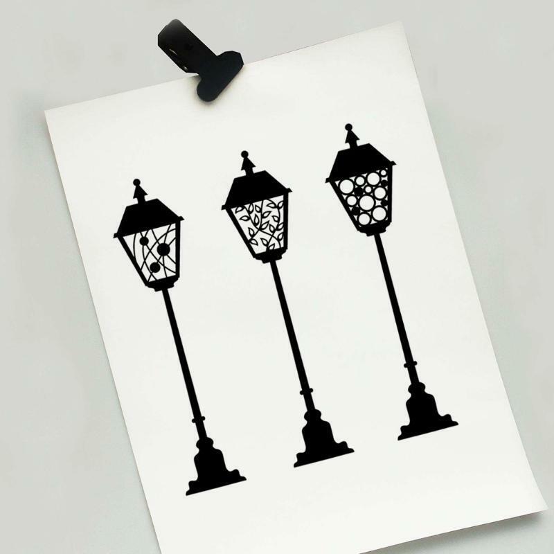 Street Lamp Metal Cutting Dies Stencil Scrapbooking DIY Album Stamp Paper Card