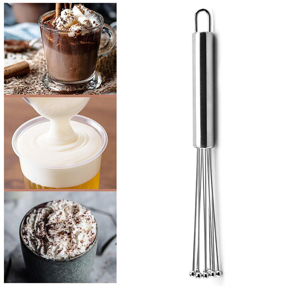 Stainless Steel Bead Ball Whisk Household Blender Hand Held Egg Beater Tool