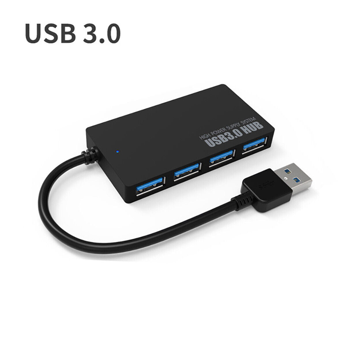 4 Ports Hub USB 3.0 High Speed Adapter Multi Splitter For Desktop PC Laptop New