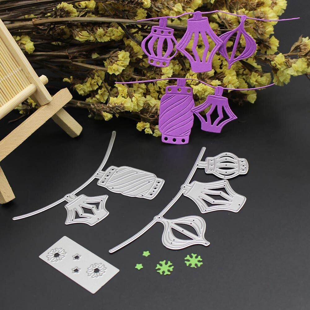 3pcs Conch Lantern Cutting Die Stencil Scrapbook Embossing Folder DIY Craft