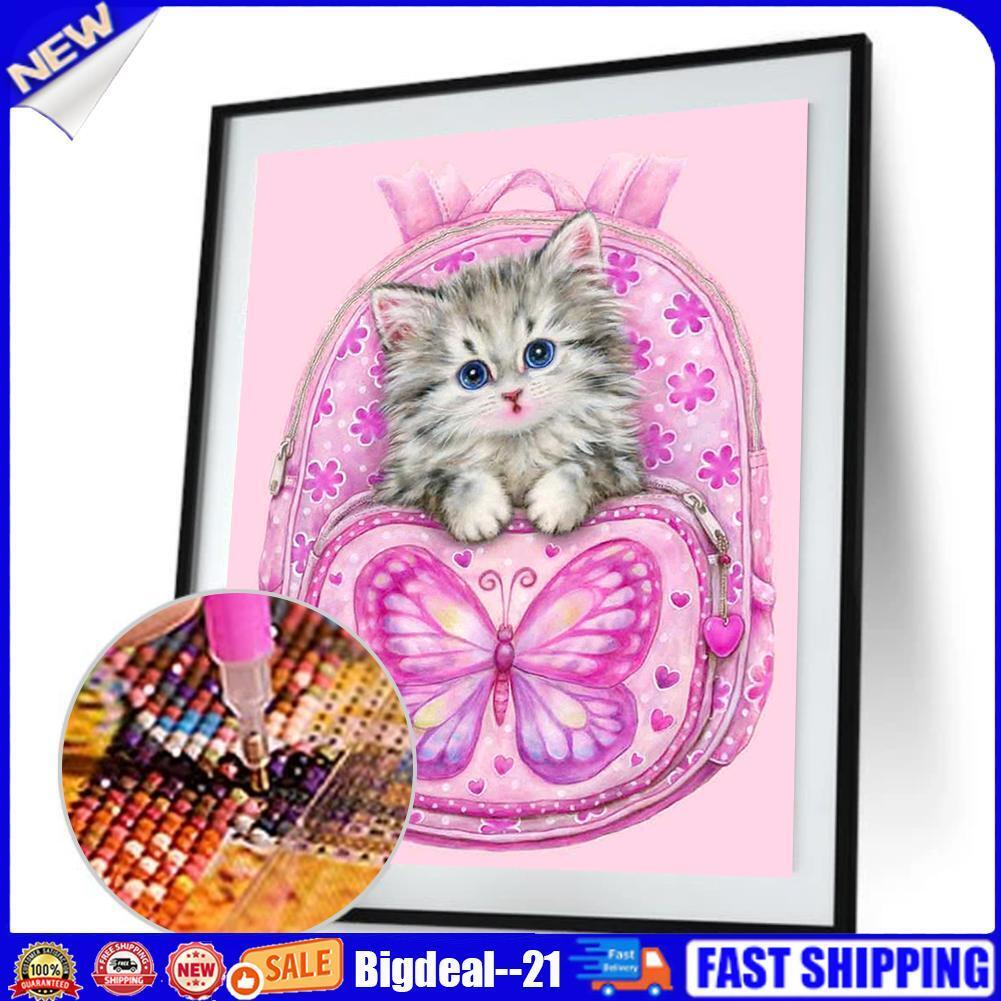 Cute Cat In The Bag Diamond Painting Embroidery DIY Cross Stitch Home Decor