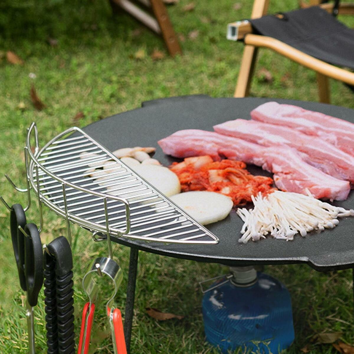 Oil Drainage Rack Barbecue Net for Camping Cooking Travel