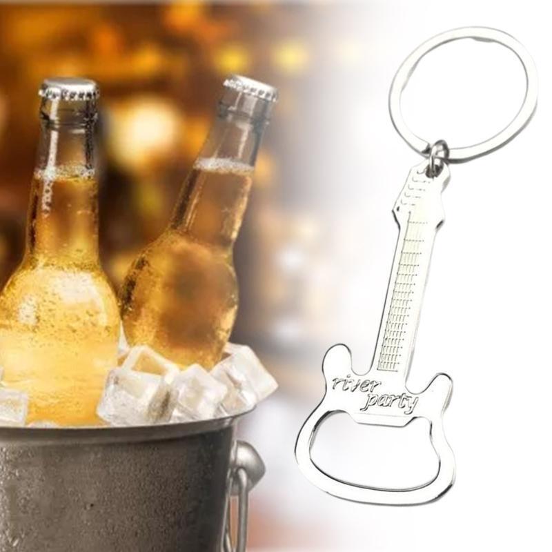 Keyrings Simulation Bottle Opener Guitar Key Chains Keyfob for Car House Bag