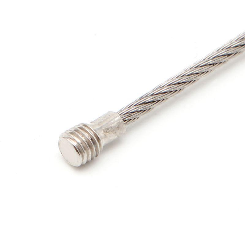 Lot Outdoor Hiking Screw Lock Stainless Steel Key Ring Chain Wire Rope Cable