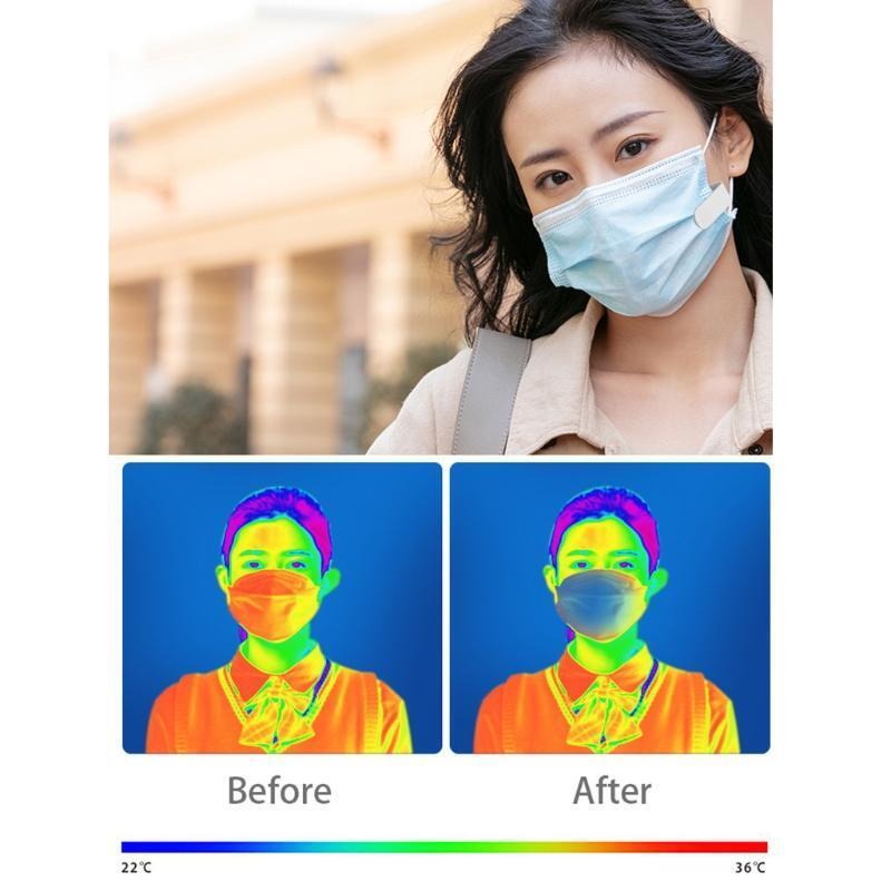 Wearable Mini Portable Air Face Fan, Air Cooling Circulate Fan For Face Cover
