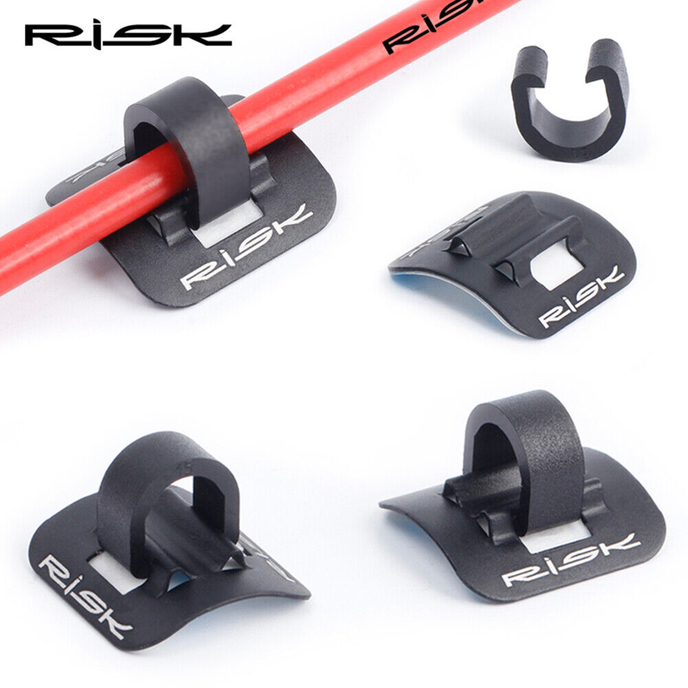 6pcs RISK Bicycle Cable Housing Fixed C Clip Brake Shift Cable Frame Holder